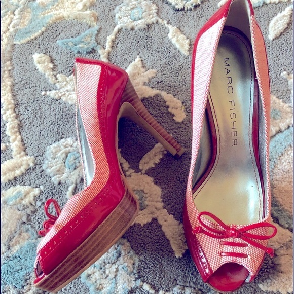 Marc Fisher Shoes - Marc Fisher pinup rockabilly style red heels